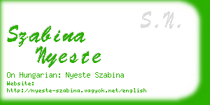 szabina nyeste business card